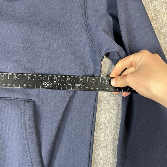 Katin Clark Fleece Half Zip Mens Small Navy Blue Pullover Cotton Outdoor Pocket - Picture 3 of 10